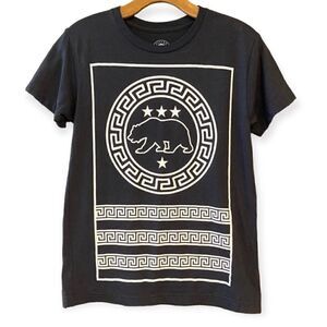 Spektrum Sz M Gray Republic of California Bear Grunge Vine Cotton Casual T-Shirt